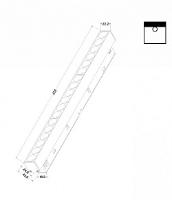 Встраиваемый светильник Maytoni Points TR031-2-18W3K-B
