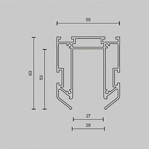 Профиль-держатель Maytoni Technical Accessories for tracks Exility TRA034MP-212S(N)