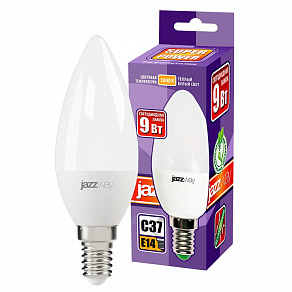 Лампа светодиодная Jazzway  E14 9Вт 3000K PLED-SP C37 9w E14 3000K
