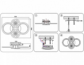 Потолочная люстра Ambrella FA FA2951