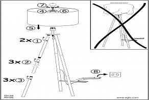 Торшер Eglo Bidford 49156