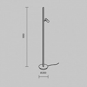 Торшер Maytoni Thin MOD395FL-L28BS3K