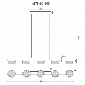 Подвесной светильник iLedex Link 4778-90 MBK+SGD