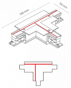Токопровод T-образный правый Nowodvorski Ctls Power 8682