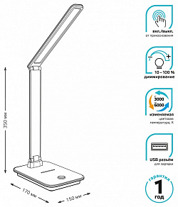 Настольная лампа офисная Gauss GT202 GT2022