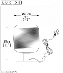 Настольная лампа декоративная Lucide Eryn 70583/01/11