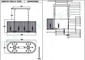 Подвесной светильник iLamp Manhattan P2554-12 NIC
