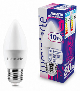 Лампа светодиодная Luminarte  E27 10Вт 4000K LSTD-C37-10W4KE27