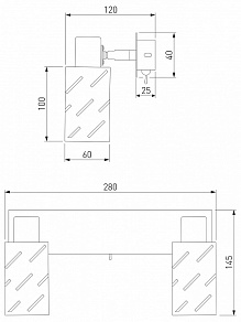 Бра Eurosvet Fente 20090/2 белый/хром