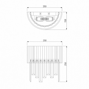 Накладной светильник Eurosvet Amantea 10106/2 хром/прозрачный хрусталь Strotskis
