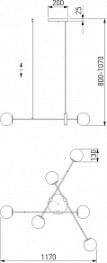 Подвесная люстра Eurosvet Planet a062028