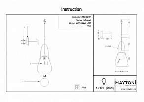 Бра Maytoni Indiana MOD544WL-01B