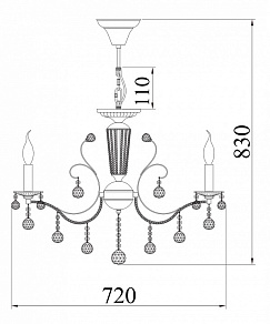 Люстра на штанге Freya Marlin FR1130-PL-08-G