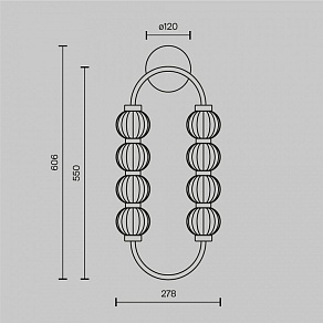 Бра Maytoni Amulet MOD555WL-L11G3K