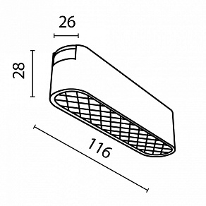 Накладной светильник Maytoni Basis Grid TR084-1-6W3K-B