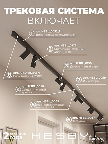 Комплект трековый Hesby Lighting ElDeko HSBL_kompl_E003_NI4B4K