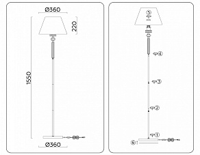 Торшер Ambrella Light LH LH71028