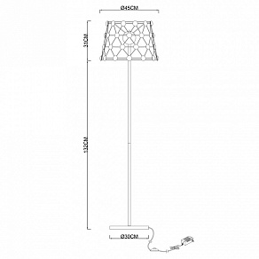 Торшер Divinare Cristallino 1609/02 PN-48