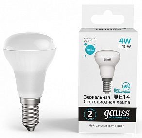 Лампа светодиодная Gauss R39 E14 4Вт 4100K 63124