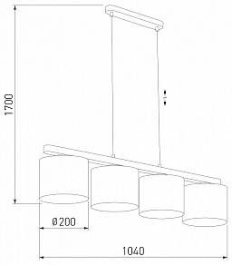 Подвесной светильник TK Lighting Troy 3271 Troy Gray