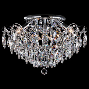 Потолочная люстра Eurosvet Crystal 10081/6 хром/прозрачный хрусталь Strotskis