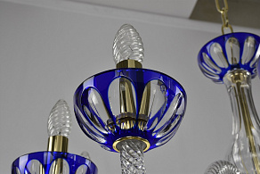 Подвесная люстра Bohemia Ivele Crystal Ivele Crystal 1 1308/12+6/360/2d G Cl/Clear-Blue/H-1I