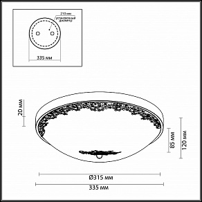 Накладной светильник Odeon Light Alesia 2676/5C