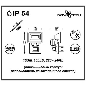 Настенно-наземный прожектор Novotech Armin 357192