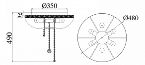 Потолочная люстра Maytoni Twister DIA523-СL-06-N
