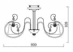 Люстра на штанге Freya Simone FR2020-CL-06-BG