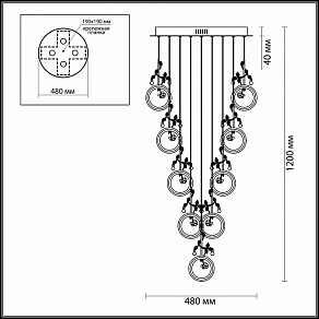 Накладной светильник Odeon Light Fiuggi 4036/54L
