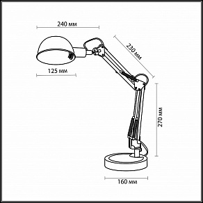 Настольная лампа офисная Odeon Light Iko 2324/1T
