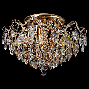 Потолочная люстра Eurosvet Crystal 10081/6 золото/прозрачный хрусталь Strotskis