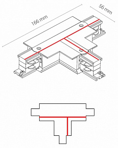 Соединитель T-образный для треков Nowodvorski Ctls Power 8238