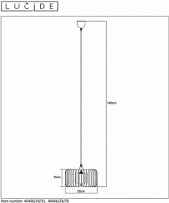 Подвесной светильник Lucide Etta 46406/29/76