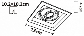 Встраиваемый светильник Arte Lamp 6661 A6661PL-1WH