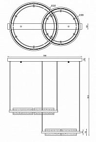 Подвесной светильник iLedex Meridian C4716-78 MBK