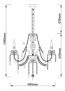 Подвесная люстра Maytoni Adel ARM910-08-G