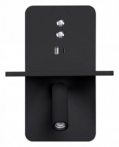 Бра с полкой Arte Lamp Bess A7453AP-1BK