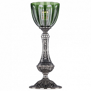 Настольная лампа декоративная Bohemia Ivele Crystal 7100 71100L/15 NB P1 Clear-Green/H-1H