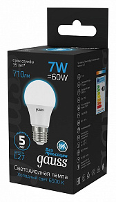 Лампа светодиодная Gauss  E27 7Вт 6500K 102502307