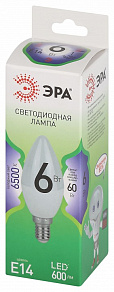 Лампа светодиодная Эра Green Line E14 6Вт 6500K LED B35-6W-865-E14 GL