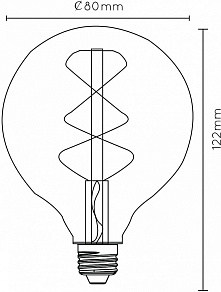 Лампа светодиодная Lucide Giant E27 5Вт 2200K 49030/05/65