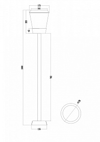 Наземный высокий светильник Maytoni Faro O039FL-01B