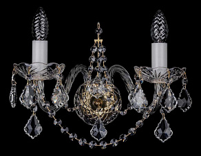 Бра Bohemia Ivele Crystal 1411 1411B/2/195/XL/G/Leafs