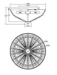 Накладной светильник Maytoni Facet MOD094CL-06CH
