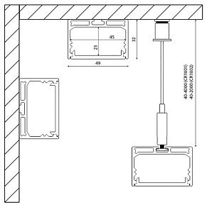 Профиль накладной DesignLed LS 00-00010367