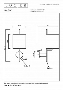 Бра Lucide Magic 68211/81/30