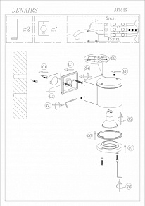 Накладной светильник Denkirs DK9025 DK9025-BK