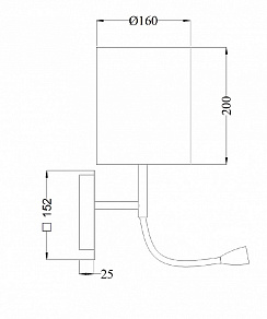 Бра с подсветкой Maytoni Bergamo MOD617WL-01CH